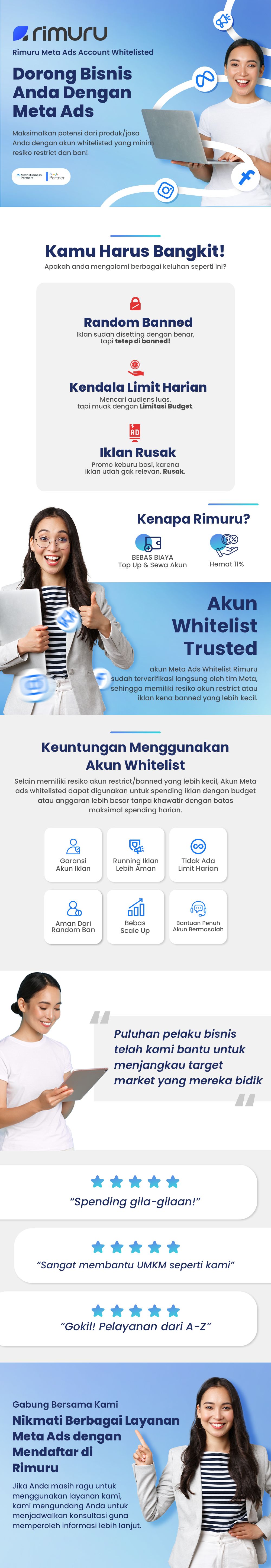 Dorong bisnis dengan meta-ads tanpa banned dan limit harian